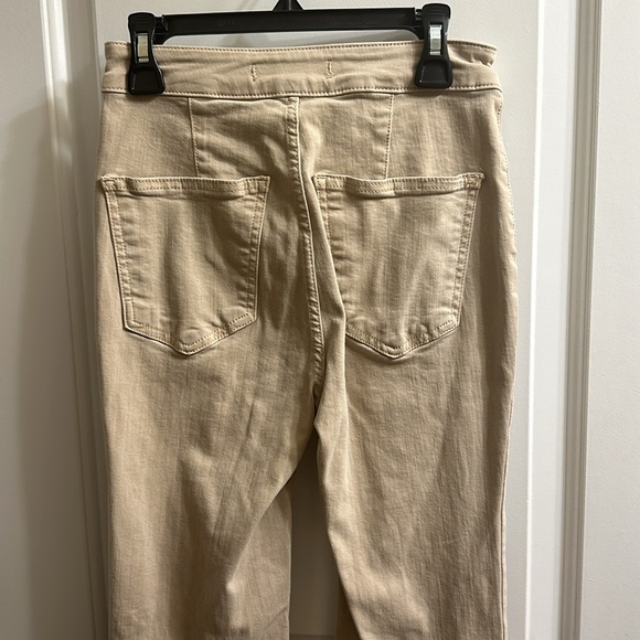 Free People Khaki Frayed Hem Bellbottom - Picture 4 of 5